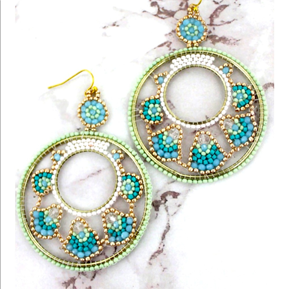🌻BOGO NEW Sky Bridge Loop Mint Earrings